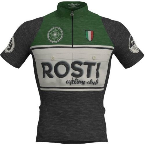 Rosti VINTAGE MERINO Pánský cyklistický dres, Tmavě šedá,Zelená,Béžová, velikost XXL