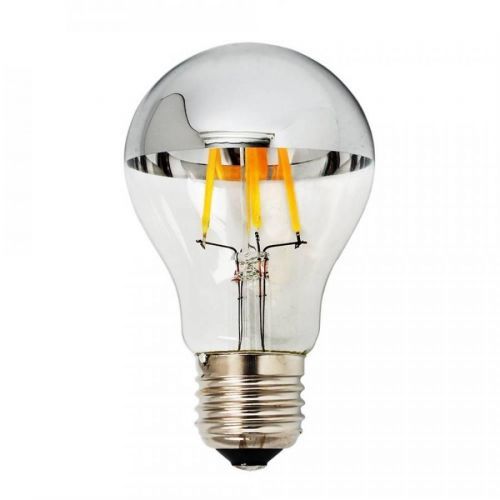 Optonica LED Bulb A60 E27 Skleněná stříbrná 4W Teplá bílá