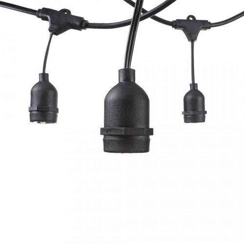Optonica Černá Outdoor String Light 10pc. 6M Suspended Sockets