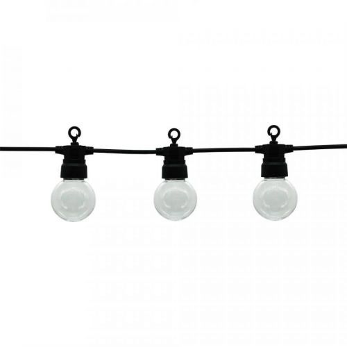 Optonica Černá Outdoor String Light se Bulbs 10pc 3W Teplá bílá