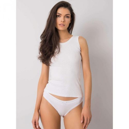 Women's white panties with a bow