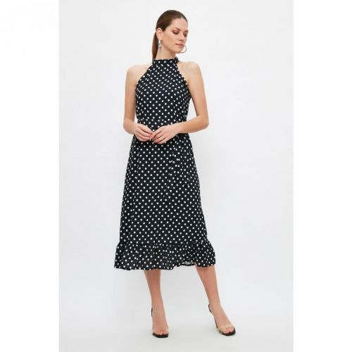 Trendyol Multicolor Belted Polka Dot Dress