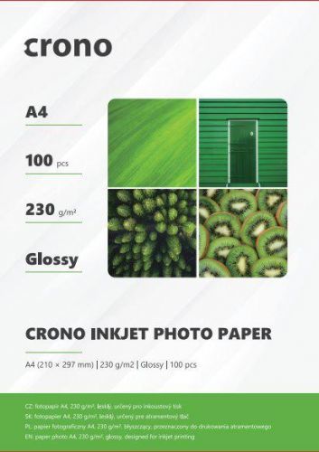 CRONO PHPL4A, fotopapír lesklý, A4, 230g, 100ks (PHPLA4-100)