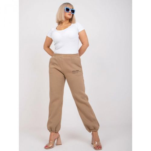 Dark beige plus size cotton sweatpants Banni