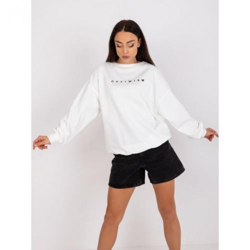 Ecru sweatshirt without a hood with Miley slogan