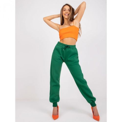 Julia dark green sweatpants with pockets