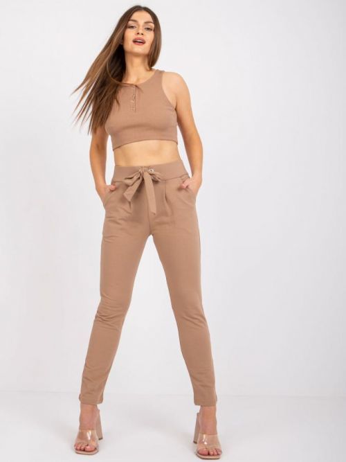 CAMEL BAVLNĚNÉ KALHOTY SANTOS V PASE NA MAŠLI RV-DR-7459.01X-CAMEL BROWN Velikost: S