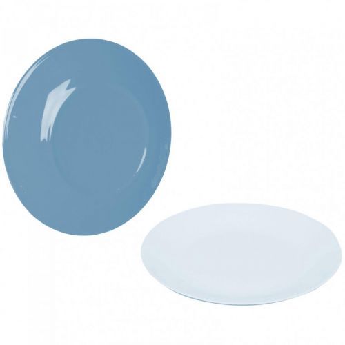 Sada talířů Bo-Camp Breakfast plate Two tone - 4ks Barva: světle modrá
