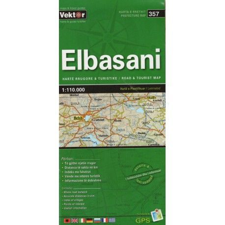 Vektor 357 Albánie Elbasani 1:110 000 automapa