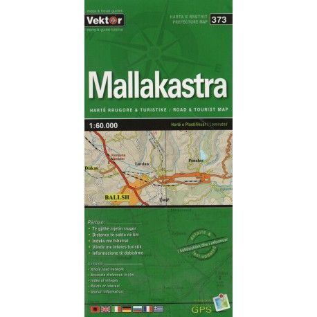 Vektor 373 Albánie Mallakastra 1:60 000 automapa