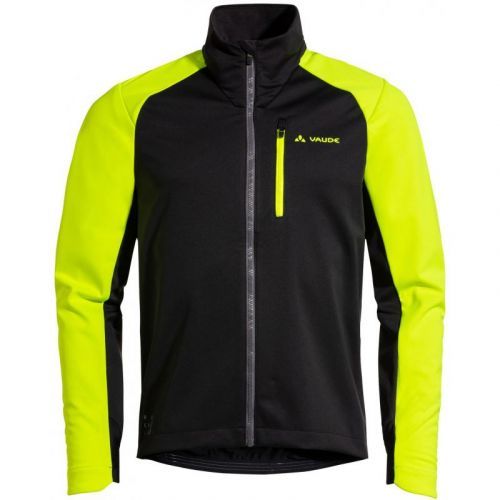 Bunda Vaude Posta Softshell VI - pánské, černo-žlutá neon - Velikost L