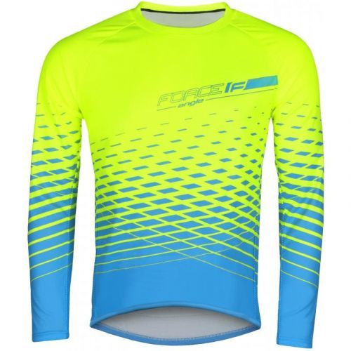 Dres Force Angle MTB - pánské, dlouhý, fluo-modrá - velikost 2XL