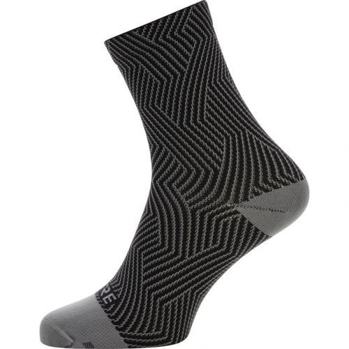 Ponožky Gore C3 Optiline - nad kotník, šedo-černá - velikost 35-37