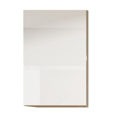 Kondela Skříňka horní G 30, vysoký bílý lesk/dub sonoma, LINE