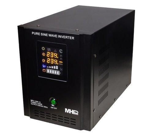 Napěťový měnič MHPower MPU-1200-12 12V/230V, 1200W, funkce UPS, čistý sinus, MPU-1200-12