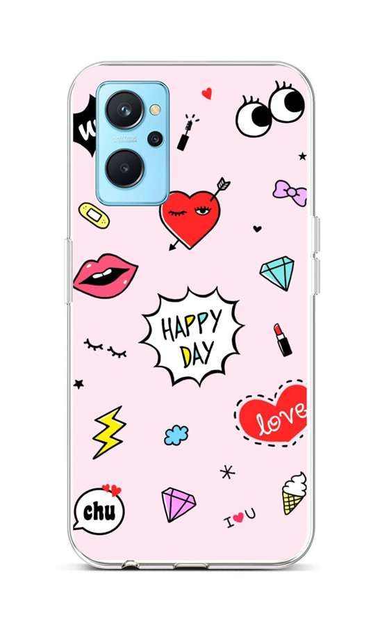 Kryt TopQ Realme 9i silikon Happy Day 73064