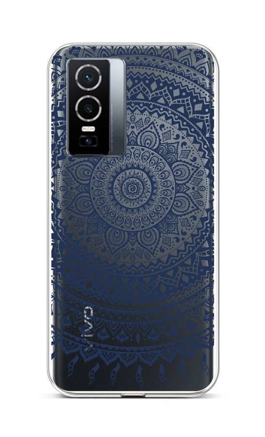 Kryt TopQ Vivo Y76 5G silikon Navy Mandala 72507