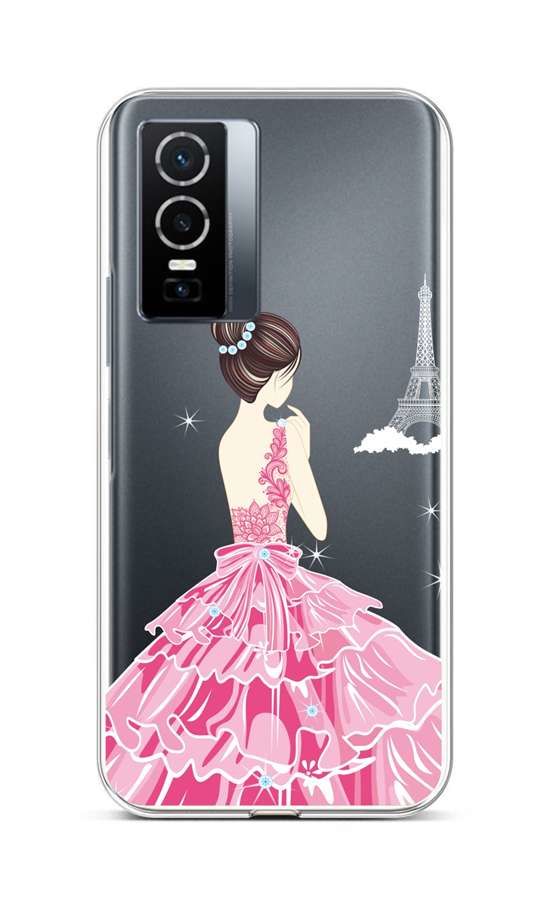 Kryt TopQ Vivo Y76 5G silikon Pink Princess 72470