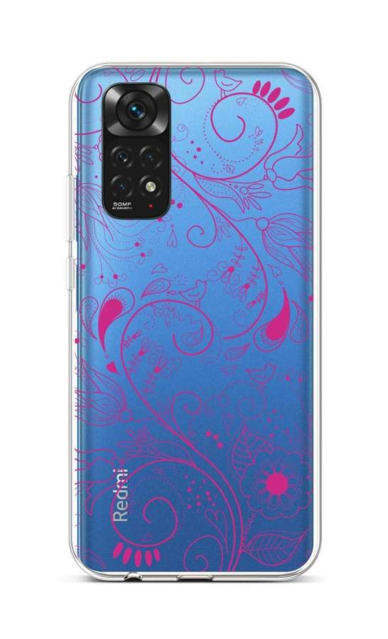Kryt TopQ Xiaomi Redmi Note 11 silikon Pink Ornament 71883