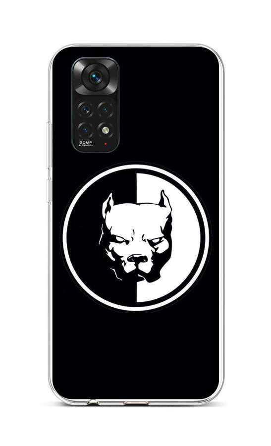 Kryt TopQ Xiaomi Redmi Note 11 silikon Černobílý pitbull 71839