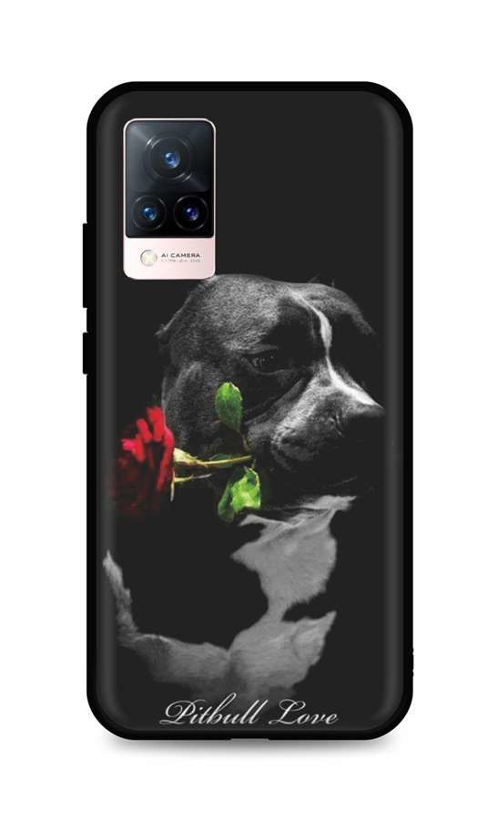 Kryt TopQ Vivo V21 5G silikon Pitbull Love 72885