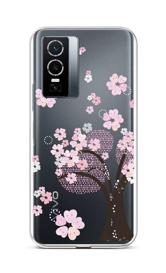 Kryt TopQ Vivo Y76 5G silikon Cherry Tree 72453