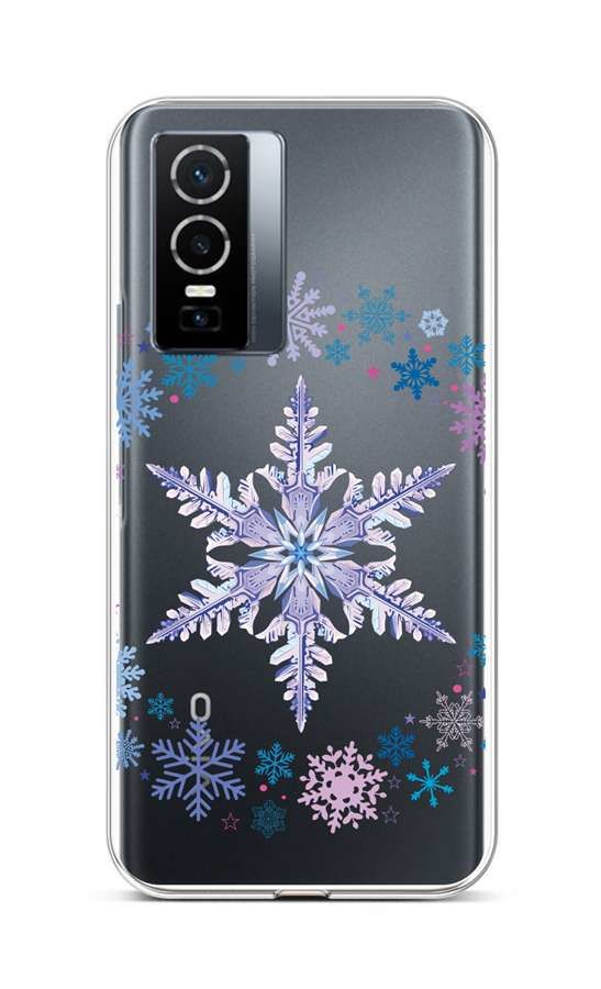 Kryt TopQ Vivo Y76 5G silikon Snowflake 72433