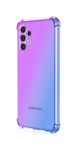 Kryt TopQ Samsung A13 silikon Shock duhový fialovo-modrý 72156