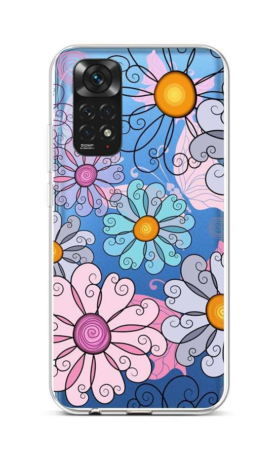 Kryt TopQ Xiaomi Redmi Note 11 silikon Colorful Daisy 71869