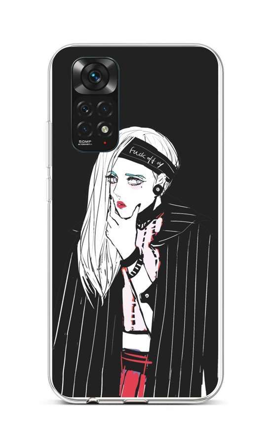 Kryt TopQ Xiaomi Redmi Note 11 silikon Dark Girl 71856
