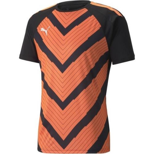 Puma TEAMLIGA GRAPHIC JERSEY Pánské fotbalové triko, Černá,Oranžová,Bílá, velikost XL