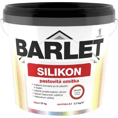 BARLET silikon pastovitá omítka rýhovaná 1,5 mm, 25 kg