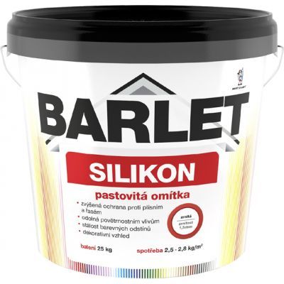 BARLET silikon pastovitá omítka zrnitá 1,5 mm, 25 kg