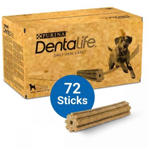 PURINA DENTALIFE pamlsky pro každodenní péči o zuby pro velké psy 2× 36 tyčinek