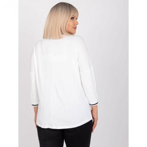 Ecru cotton plus size blouse Marianna