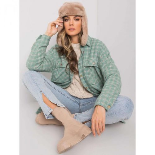 Ayla RUE PARIS green checked women's shirt