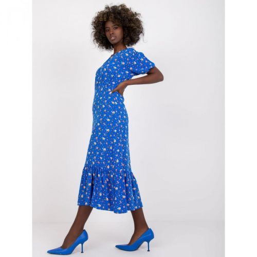 Blue dress with viscose prints RUE PARIS