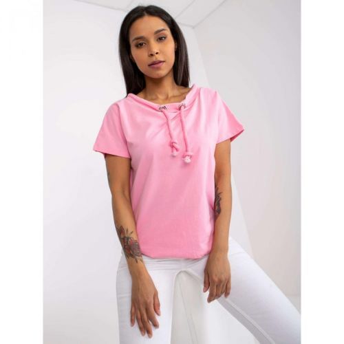 Antonine RUE PARIS pink short-sleeved blouse