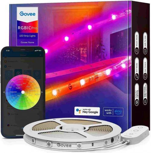 Govee WiFi RGBIC Smart PRO LED pásek 5m - extra odolný