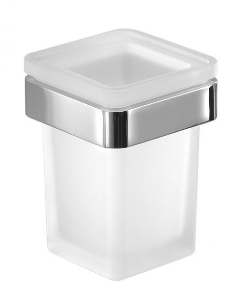 Gedy SAMOA sklenka, chrom/mléčné sklo A81013