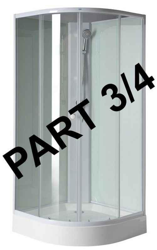 AQUALINE AIGO dveře a pevné části čiré sklo, těsnění, profily YB93-3