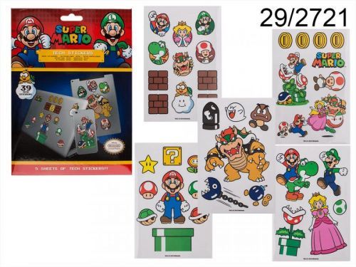 Popron.cz Set samolepek, Super Mario (Mushroom Kingdom),