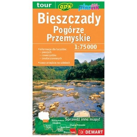 DEMART Bieszczady/Bukovské vrchy, Pogórze Przemyskie 1:75 000 turistická mapa