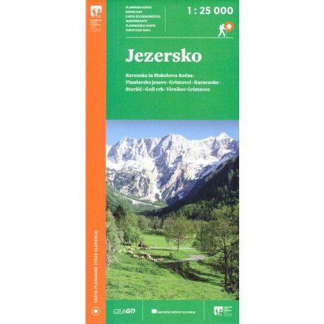 Geodetski Jezersko 1:25 000 turistická mapa