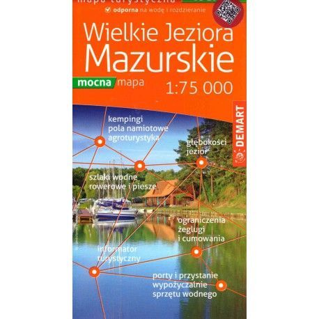 DEMART Wielkie Jeziora Mazurskie/Velká Mazurská jezera 1:75 000 turistická mapa lamino