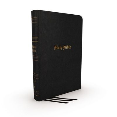 KJV, Thinline Bible, Large Print, Genuine Leather, Black, Red Letter, Comfort Print - Holy Bible, King James Version (Nelson Thomas)(Leather / fine binding)