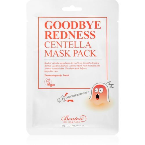 Benton Goodbye Redness Centella zklidňující plátýnková maska pro problematickou pleť, akné 10 ks