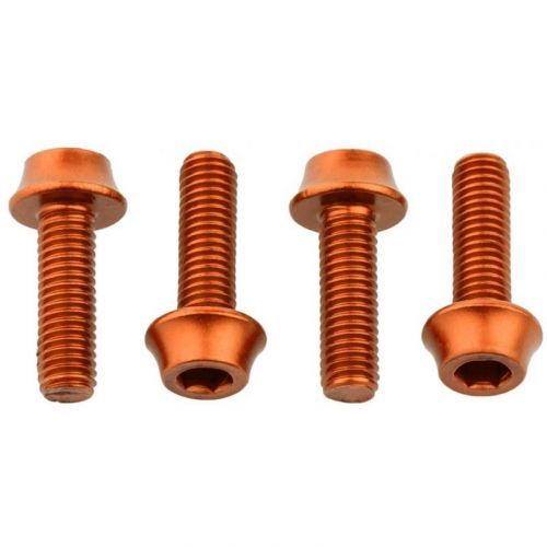 Šrouby Wolf Tooth M5x15 mm - 4 ks, pro košíky, oranžová