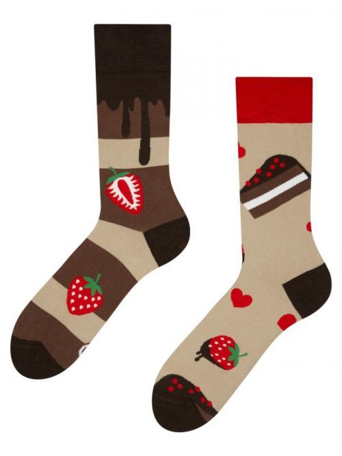 Veselé ponožky Dedoles Čokoládovo-jahodový dort (D-U-SC-RS-C-C-1565) S