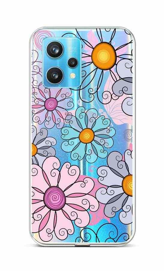 Kryt TopQ Realme 9 Pro+ silikon Colorful Daisy 73222
